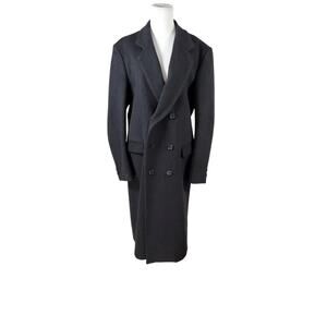 Vintage Falcone Double Breasted Overcoat Lined Top Coat Gray Old Money Sz 40